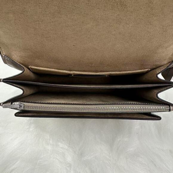 Coach Klare Crossbody Bag CC840 Crocodile-embossed Leather Silver /Stone NWT - Picture 7 of 9